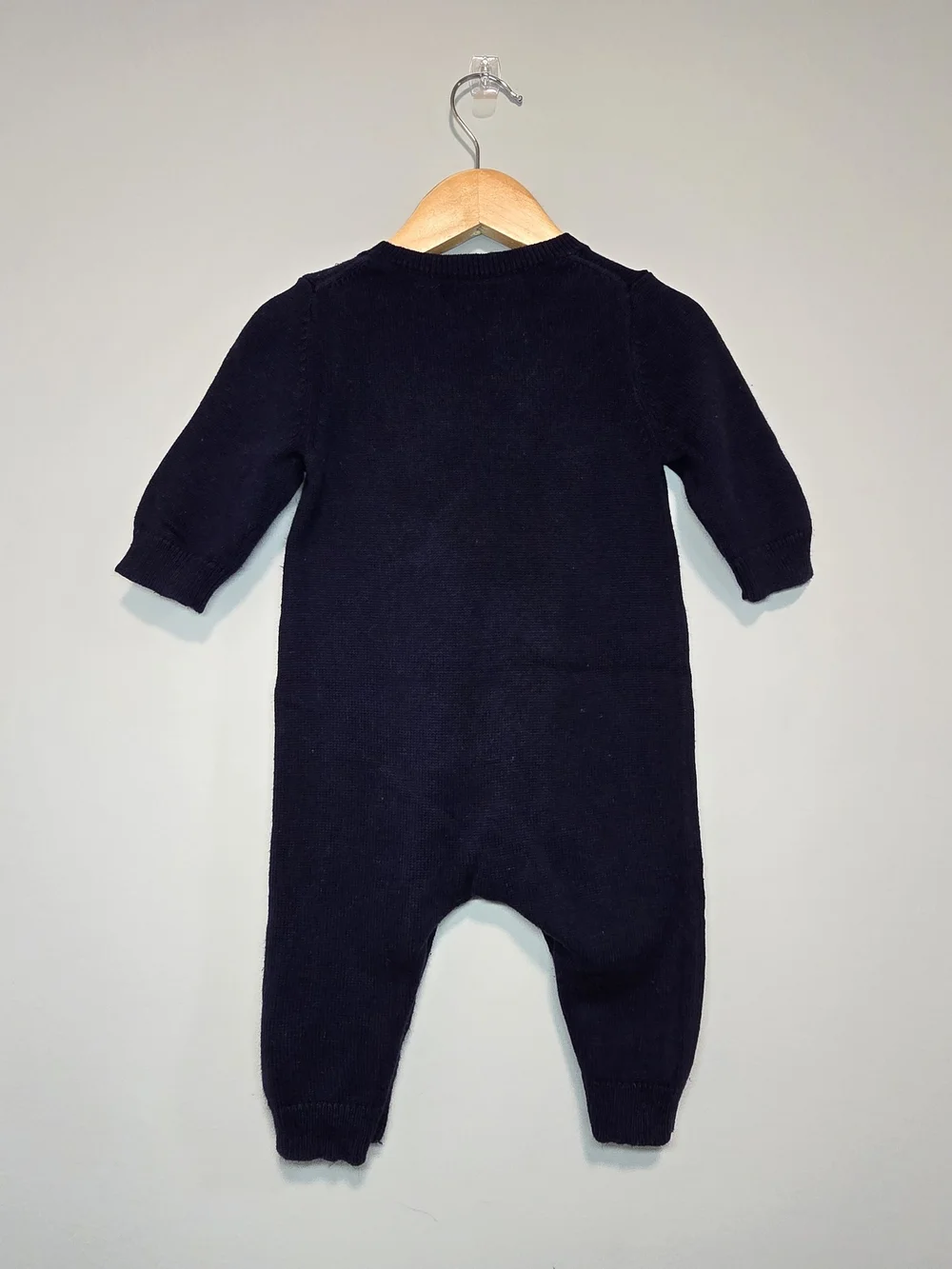 GAP Navy Knit Camera One-Piece Romper Baby Infant Size 3-6M Fall Style